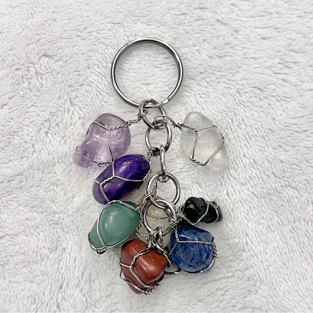 Crystal Gemstone Keychain 🔑💎